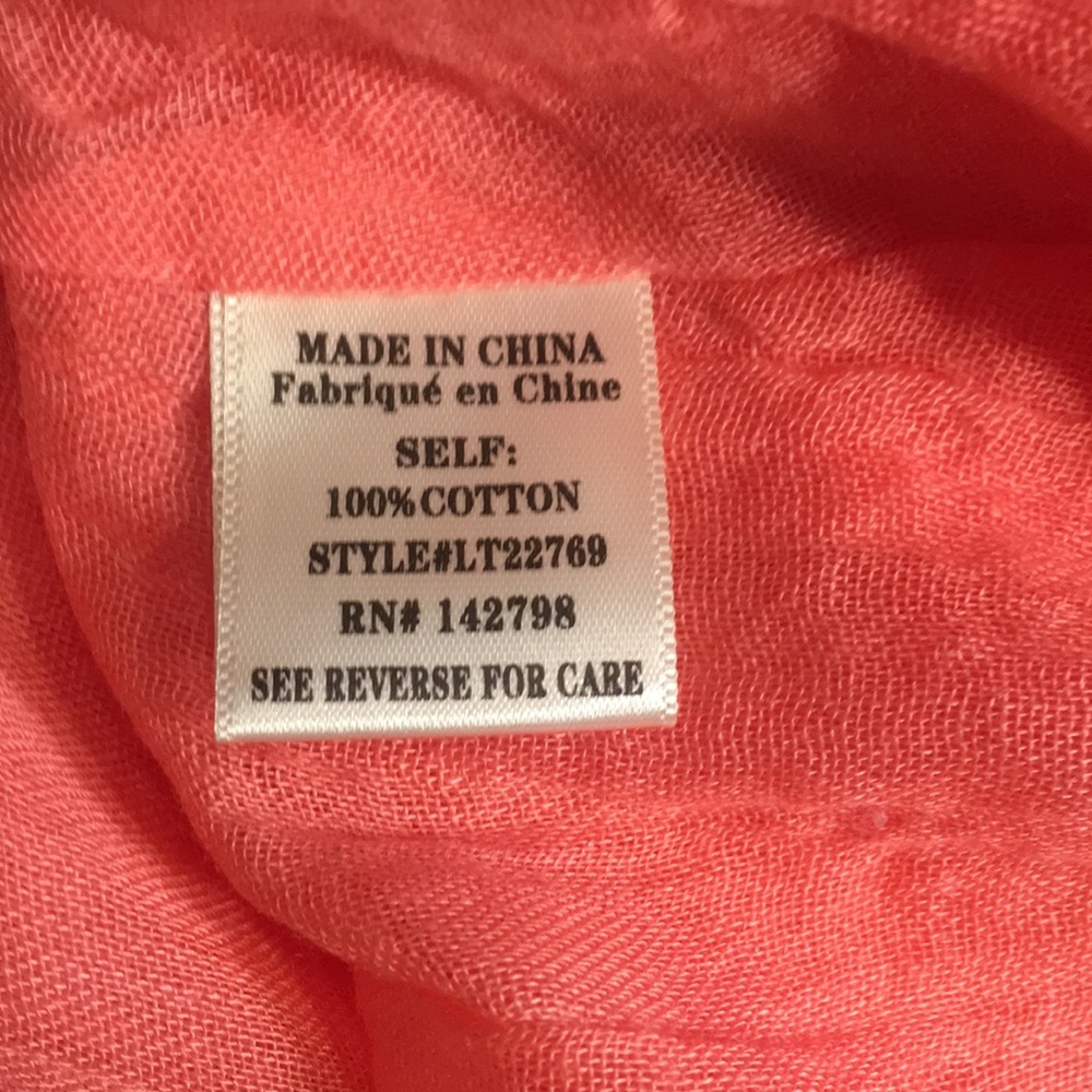 NWT loveriche Coral Flutter Sleeve Top Tie Front - Picture 10 of 16